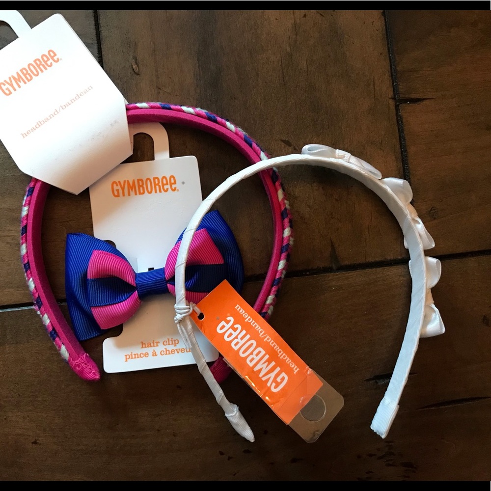 New Gymboree girls bows headband lot